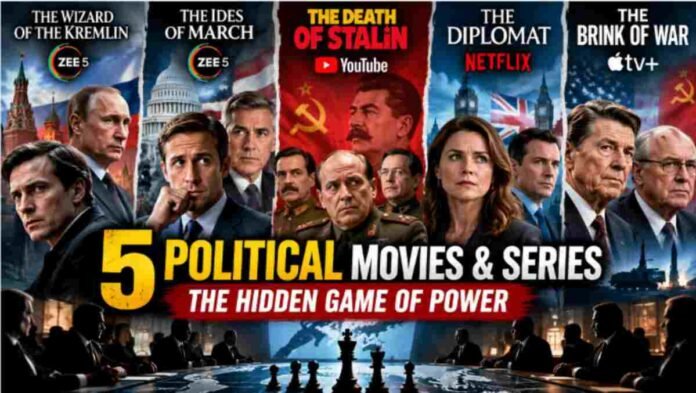 Political Movies on OTT, Best Political Thrillers, Political Web Series, OTT Movies 2026, The Wizard of the Kremlin, The Ides of March, The Death of Stalin, The Diplomat Netflix, The Brink of War, Vladimir Putin Movie, Kremlin Politics, Political Drama Movies, Election Campaign Movies, Cold War Movies, International Politics Series, Political Satire, Diplomacy Dramas, Power Struggle Movies, Hollywood Movies on OTT, Streaming Recommendations, Movies About World Leaders