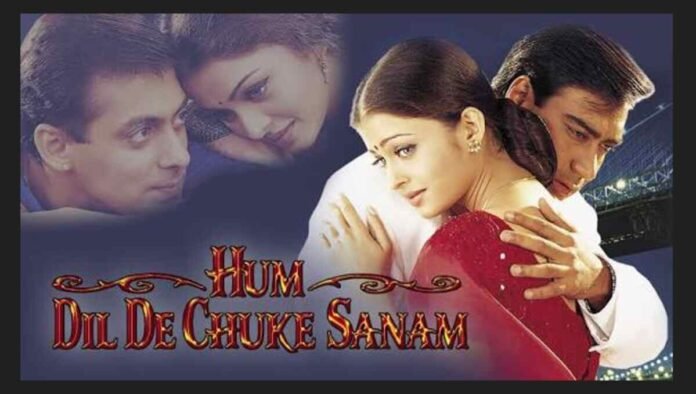 Salman Khan and Aishwarya Rai in Hum Dil De Chuke Sanam with director Sanjay Leela Bhansali